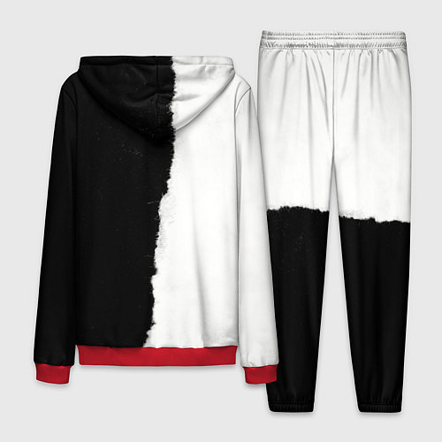 Мужской костюм Вертикально оторванный лист бумаги / 3D-Красный – фото 2