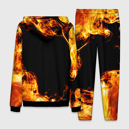 Мужской костюм Megadeth и пылающий огонь / 3D-Черный – фото 2