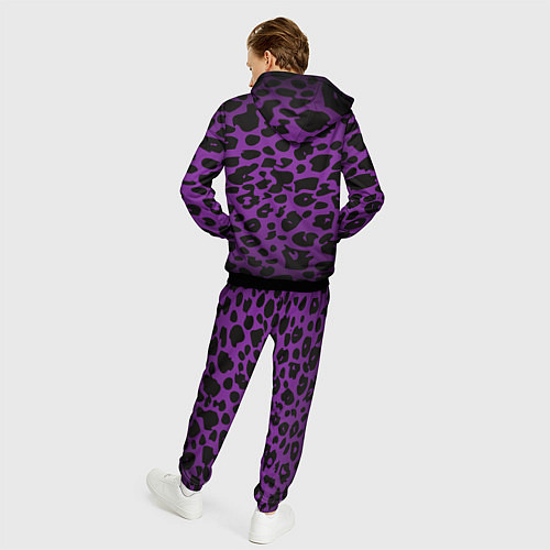 Мужской костюм Фиолетовый леопард / 3D-Черный – фото 4