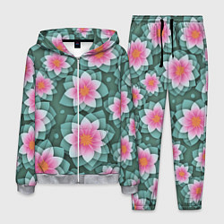 Костюм мужской Цветы с оптическим эффектом, цвет: 3D-меланж