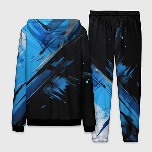 Мужской костюм Черно-синяя краска / 3D-Черный – фото 2