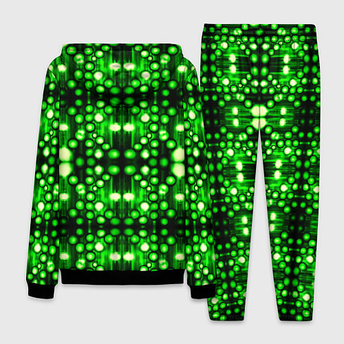 Мужской костюм Ярко-зелёный точечный узор / 3D-Черный – фото 2