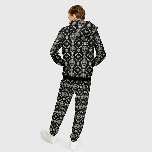 Мужской костюм Узор с черепами Pattern with skulls / 3D-Черный – фото 4