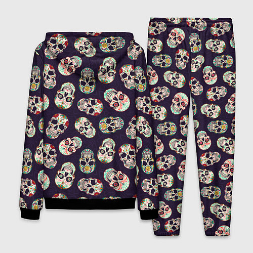 Мужской костюм Узор с черепами Pattern with skulls / 3D-Черный – фото 2