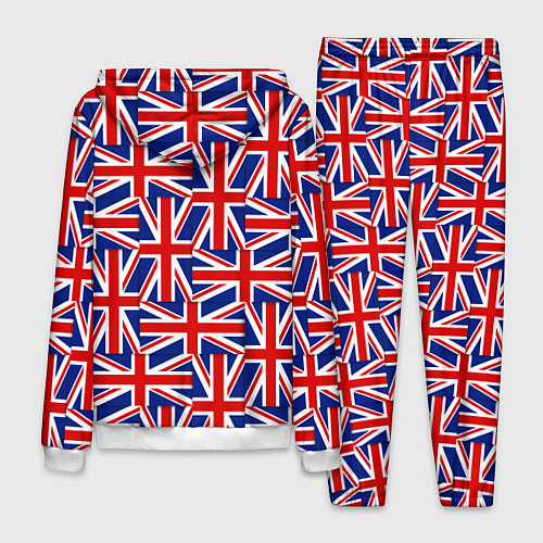 Мужской костюм Флаги Великобритании / 3D-Белый – фото 2