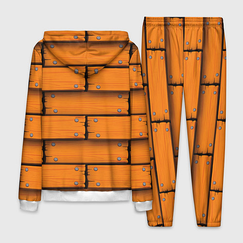 Мужской костюм Оранжевый забор / 3D-Белый – фото 2