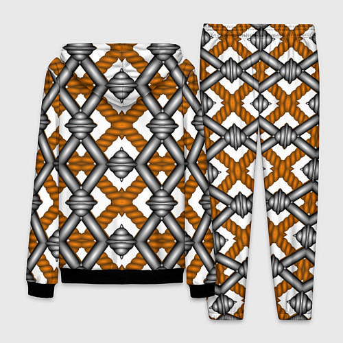 Мужской костюм Абстрактные решетки / 3D-Черный – фото 2