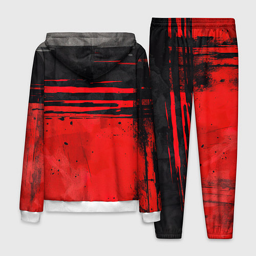 Мужской костюм Black red texture / 3D-Белый – фото 2