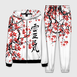 Костюм мужской Цветущее дерево сакуры, цвет: 3D-черный