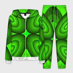 Костюм мужской Зеленые овалы, цвет: 3D-белый