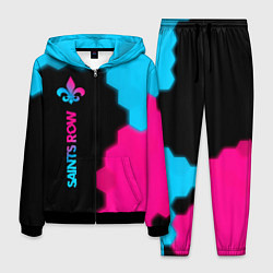 Костюм мужской Saints Row - neon gradient: по-вертикали, цвет: 3D-черный