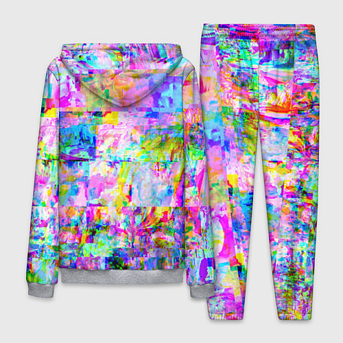 Мужской костюм Яркий неоновый абстрактный Glitch / 3D-Меланж – фото 2