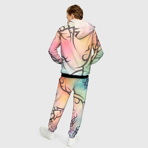 Мужской костюм Трайбл граффити / 3D-Черный – фото 4