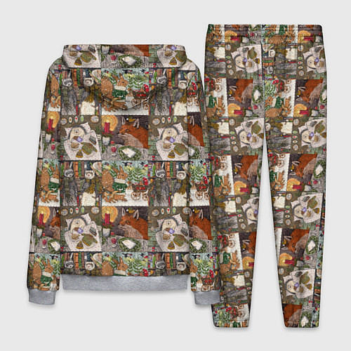 Мужской костюм Милые иллюстрации коллаж / 3D-Меланж – фото 2