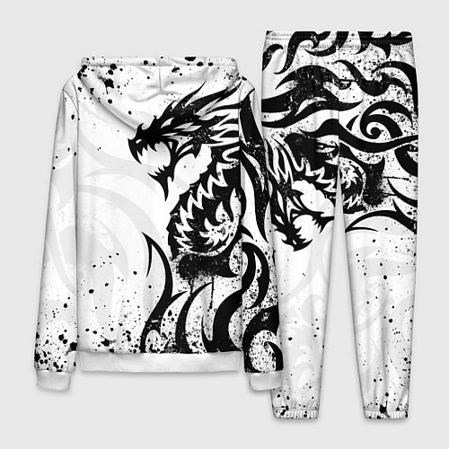 Мужской костюм Fox motocross - белый дракон / 3D-Белый – фото 2