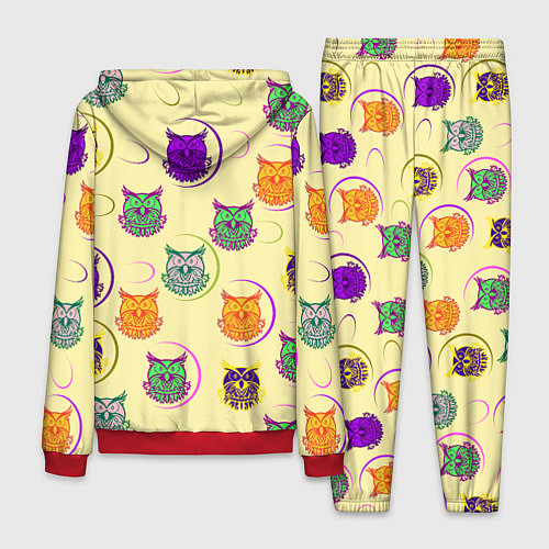 Мужской костюм Сова - разноцветные птицы / 3D-Красный – фото 2