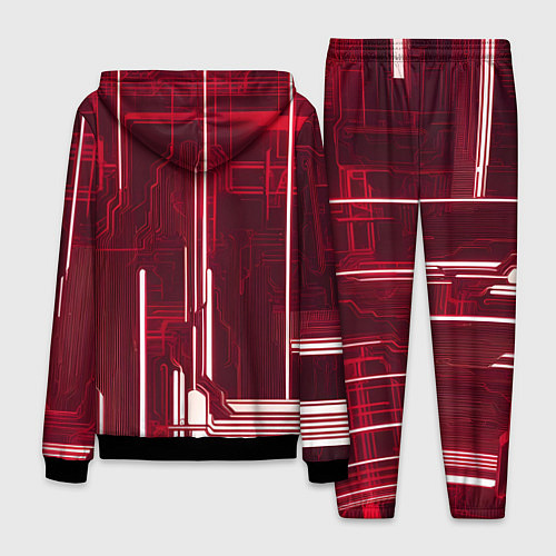 Мужской костюм Кибер схемы неон / 3D-Черный – фото 2