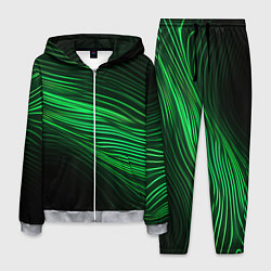Мужской костюм Green neon lines