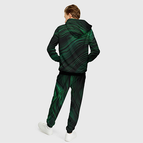 Мужской костюм Dark green texture / 3D-Черный – фото 4