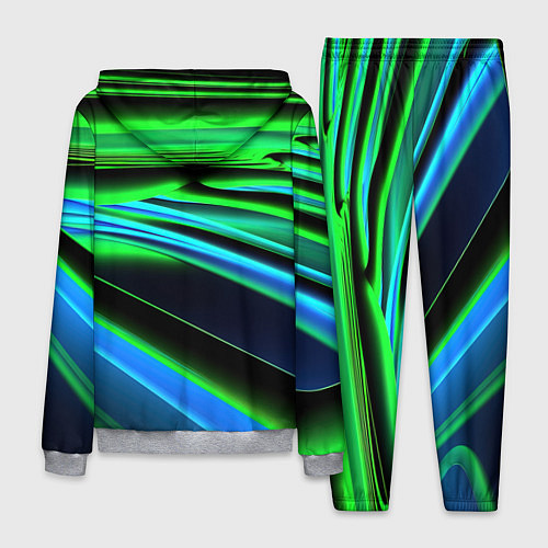 Мужской костюм Green black abstract / 3D-Меланж – фото 2