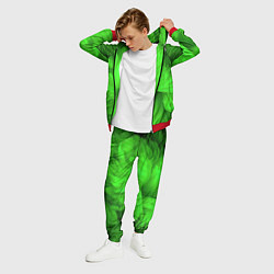 Костюм мужской Зеленая объемная абстракция, цвет: 3D-красный — фото 2