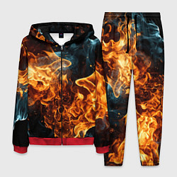 Костюм мужской Пламя огня фон, цвет: 3D-красный