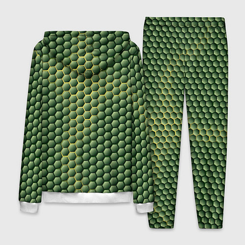 Мужской костюм Зеленая чешуя / 3D-Белый – фото 2