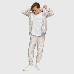 Костюм мужской Шахматка бело-бежевый, цвет: 3D-меланж — фото 2