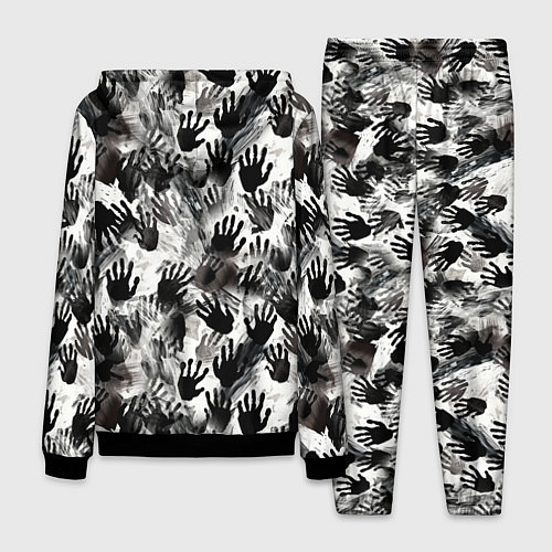 Мужской костюм Черно-белые руки с ладонями / 3D-Черный – фото 2