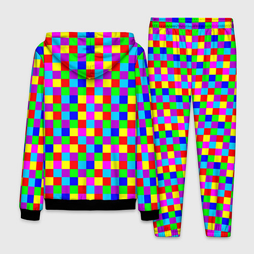 Мужской костюм Разноцветные плитки / 3D-Черный – фото 2