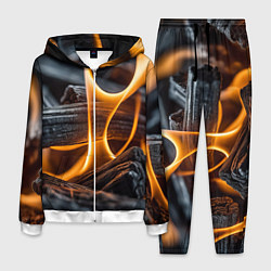 Костюм мужской Дрова в костре - нейросеть, цвет: 3D-белый