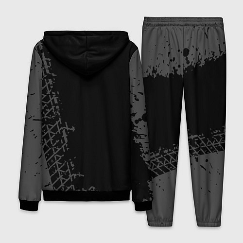 Мужской костюм BYD speed на темном фоне со следами шин: по-вертик / 3D-Черный – фото 2