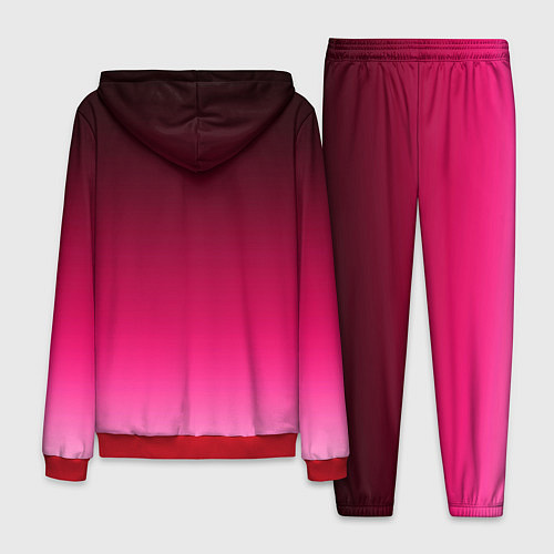 Мужской костюм Розово-малиновый градиент / 3D-Красный – фото 2