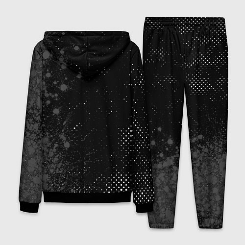 Мужской костюм Quake glitch на темном фоне: по-вертикали / 3D-Черный – фото 2