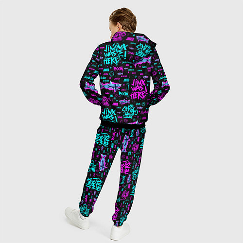 Мужской костюм Jinx Arcane pattern neon / 3D-Черный – фото 4