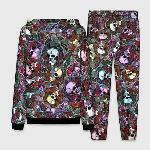 Мужской костюм Череп с крыльями паттерн / 3D-Черный – фото 2