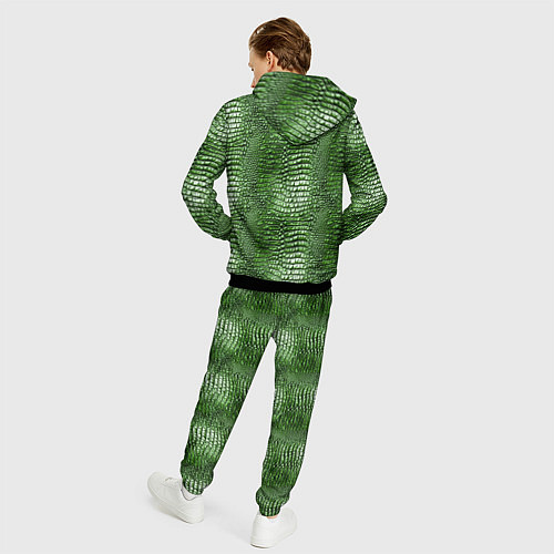 Мужской костюм Крокодилья кожа паттерн / 3D-Черный – фото 4