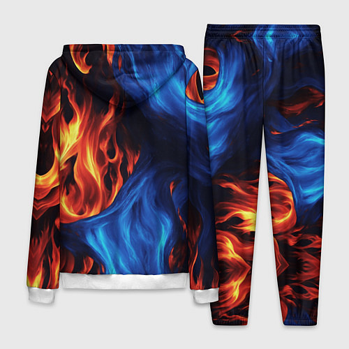 Мужской костюм Огонь и вода как две стихии / 3D-Белый – фото 2