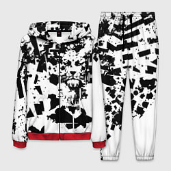 Костюм мужской Морда льва - абстракция, цвет: 3D-красный