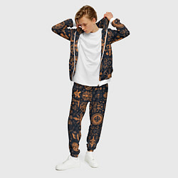 Костюм мужской Паттерн в славянском стиле на тёмном фоне, цвет: 3D-белый — фото 2