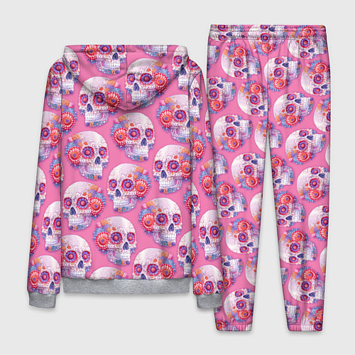Мужской костюм Черепа на розовом в стиле квиллинга / 3D-Меланж – фото 2