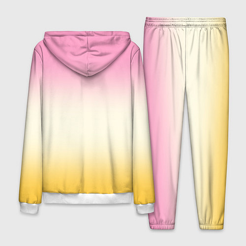 Мужской костюм Розовый бежевый желтый градиент / 3D-Белый – фото 2