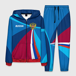 Мужской костюм Герб и триколор России с геометрией