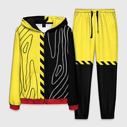 Костюм мужской Яркие линии в темноте, цвет: 3D-красный