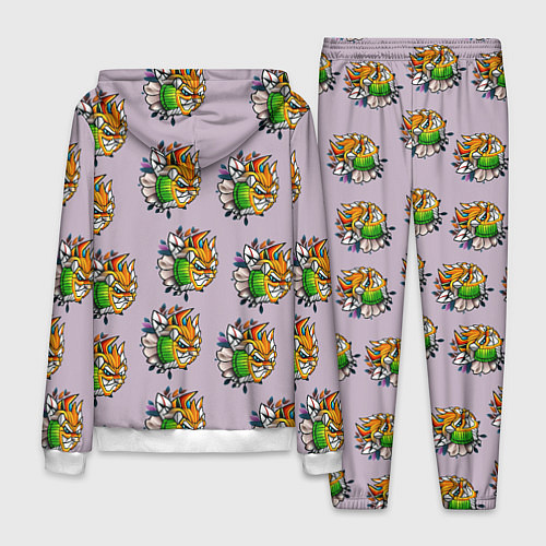 Мужской костюм Страшная маска паттерн / 3D-Белый – фото 2