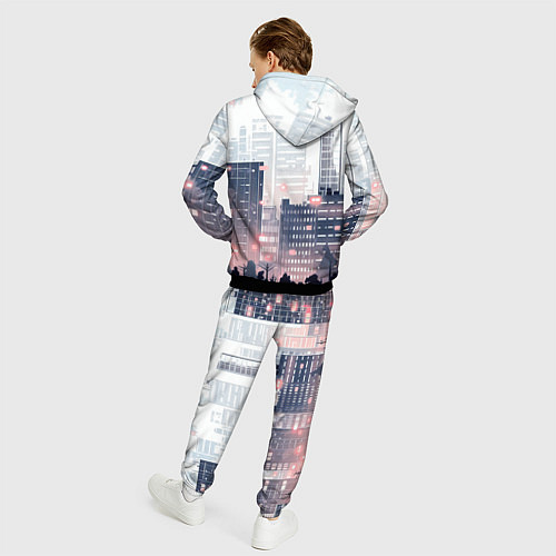 Мужской костюм Безмятежный город / 3D-Черный – фото 4