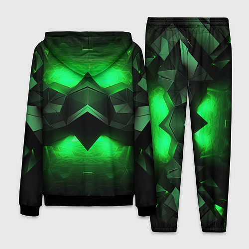Мужской костюм Абстрактное царство зелени / 3D-Черный – фото 2