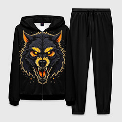 Костюм мужской Волк чёрный хищник, цвет: 3D-черный