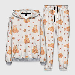 Костюм мужской Паттерн - пухлый кот, цвет: 3D-меланж