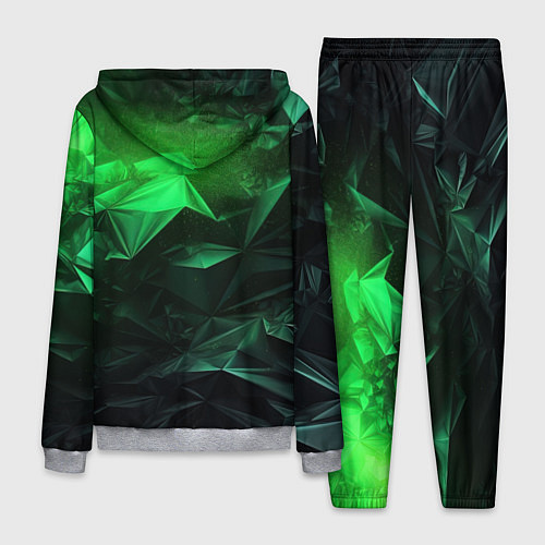 Мужской костюм Глубина зеленого абстракции / 3D-Меланж – фото 2
